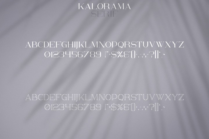 Example font Kalorama #7